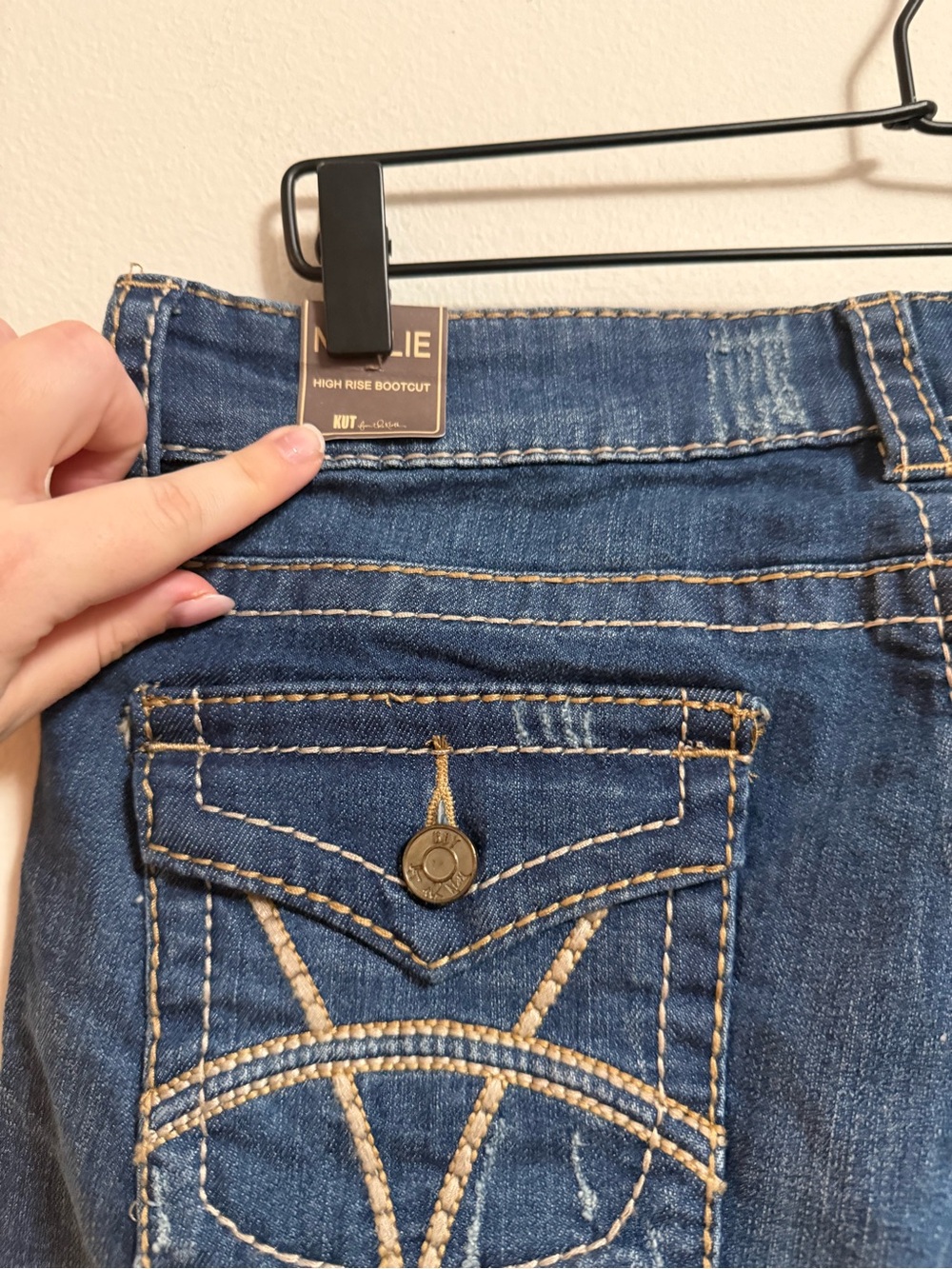 Kut from the Kloth Women's Medium-Dark Blue Boot Cut Jeans - Picture 5 of 5